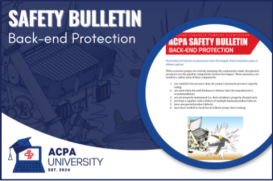 ACPA - Safety Bulletin:  Back-end Protection