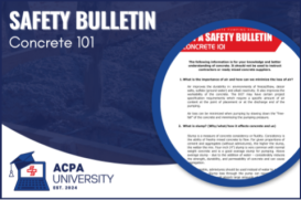 ACPA - Safety Bulletin:  Concrete 101
